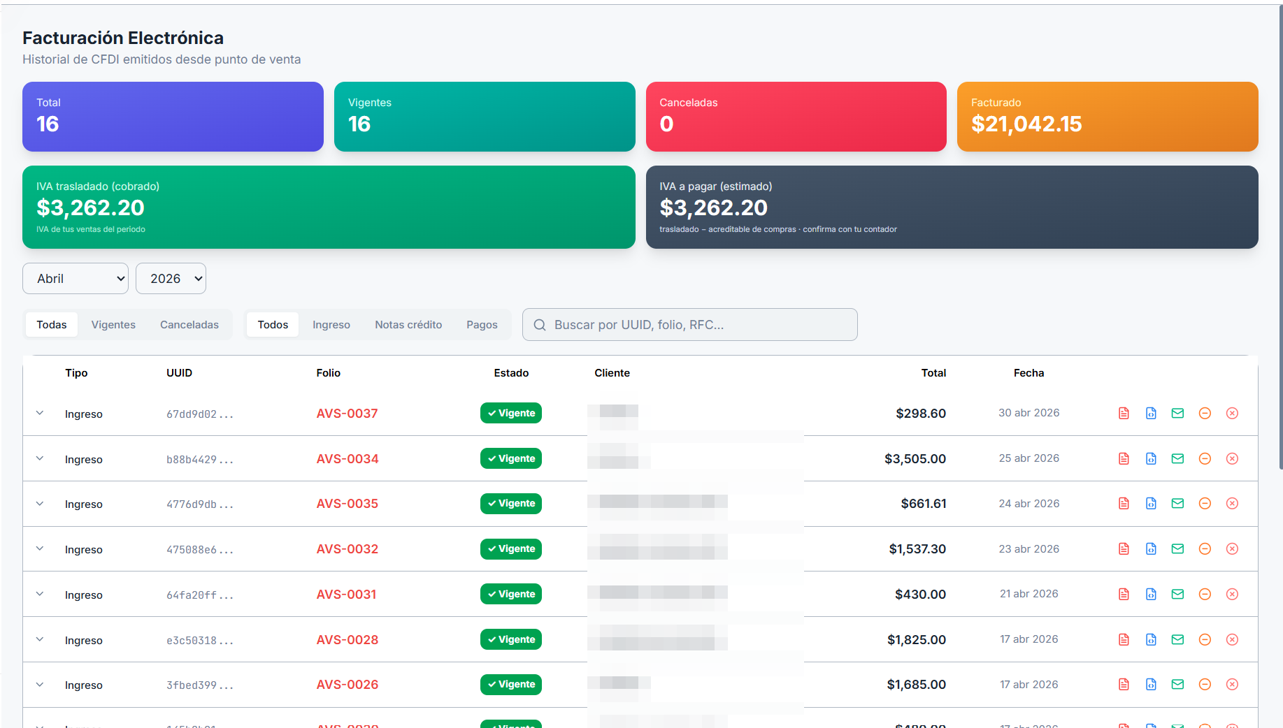 Facturación Electrónica CFDI en Tronhos